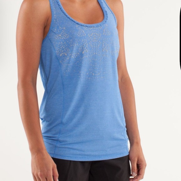 Lululemon blue silver bullet sleeveless activewear lightweight top - Picture 1 of 6